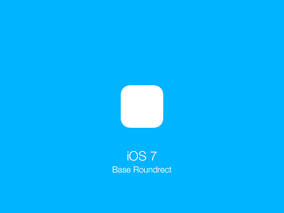 iOS 7 Base Roundrect Shape (PSD) blue golden ratio icon ios ios 7 psd resources rounded rectangle roundrect shape white