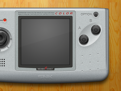 Neo Geo Pocket Color @2x (Final) buttons controller emulation glossy illustration mac neo geo openemu plastic silver video games