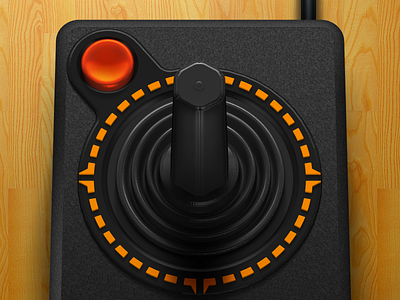 Atari 2600 Joystick 2600 3d atari black controller emulation illustration joystick openemu plastic rubber video games