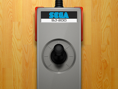 Sega SJ-200 joystick (SG-1000 console) controller emulation illustration joystick openemu plastic sega silver video games