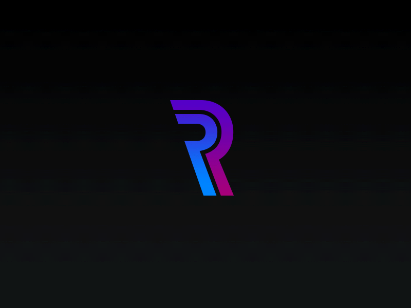 RR Insignia animation blue branding insignia letters logo pink purple r shape simple