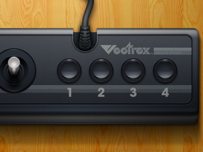 Vectrex Controller 1982 buttons controller emulation illustration openemu plastic vectrex video games