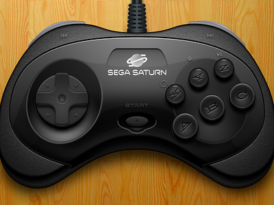 Sega Saturn Controller 1994 buttons controller emulation illustration openemu plastic saturn sega video games