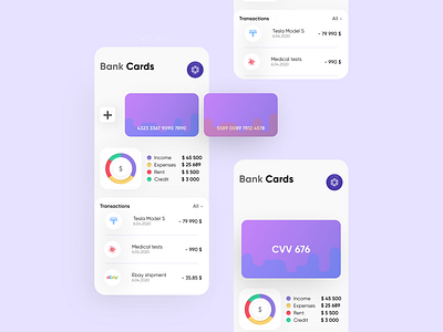 Bank App concept bank app colorful design interface minimal mobile ui