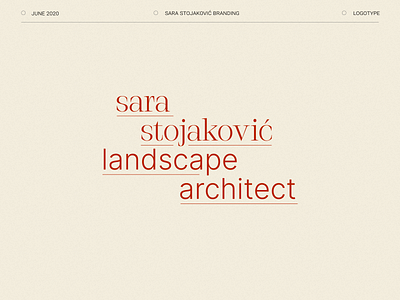 Landscape Architect Branding branding design logo minimal typography