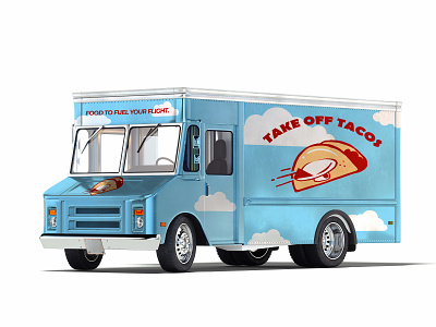 Take Off Tacos food truck adobe illustrator adobe photoshop airplane branding design flight food food illustration food truck graphic design illustration logo logo design small business vector
