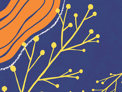 Nature-inspired abstract retro illustration adobe fresco background botanical brushes colorful creative design digital art graphic design illustration minimal modern nature retro shapes textures vector wallpaper