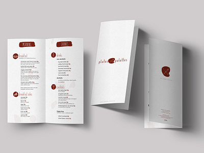 Plates & Palletes menu design