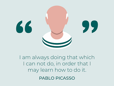 Pablo Picasso quote graphic