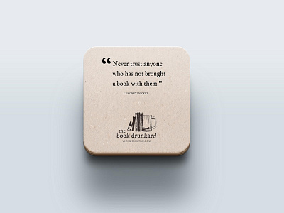 Book bar coaster