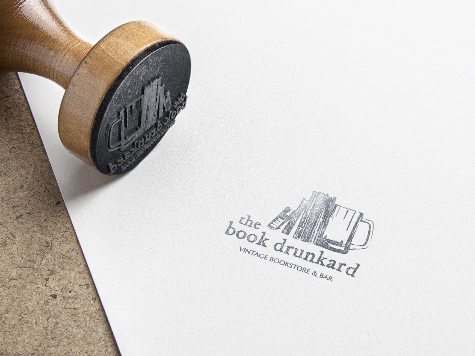 Book bar rubber stamp by Sara Wright on Dribbble