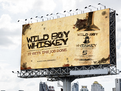 Wild Boy Whiskey billboard mockup