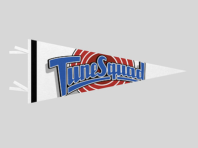 TUNE SQUAD GOALS cartoon dribbbleweeklywarmup fan service minimal pennant retro space jam sports