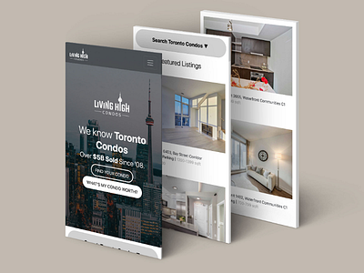 Living High Condos Website adobe xd css html mobile first mobile friendly responsive ui design web design web development wordpress