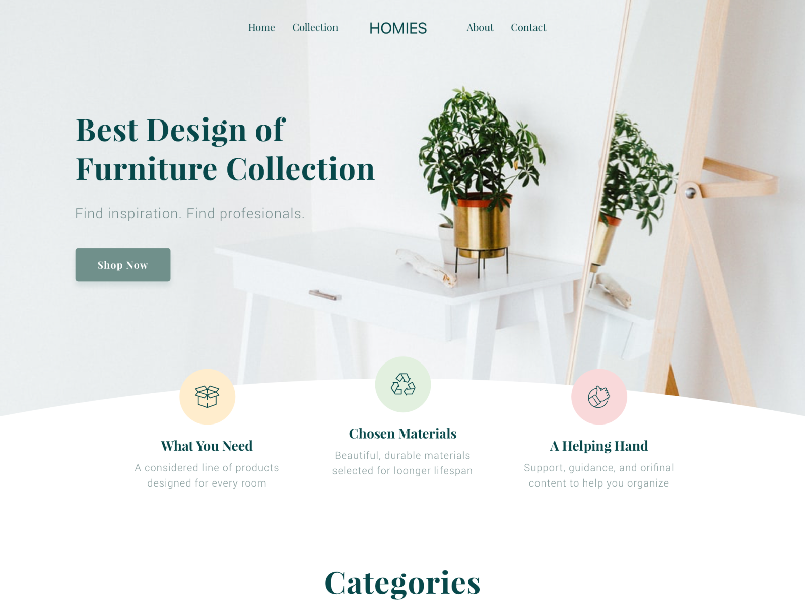 Homies Furniture Landing Page By Adelia Florencie For Oww On