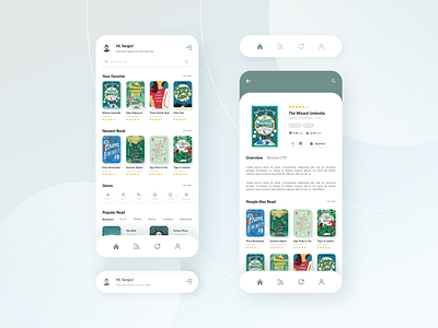 E-Book Application app app design book app clean design ebook minimal
