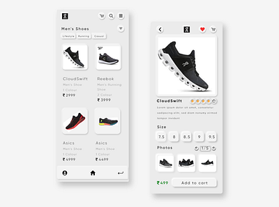 Shoe Shop adobe xd app app design branding design logo shoes app ui xd design