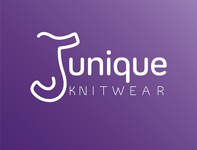 Junique Knitwear Logo brand identity logo