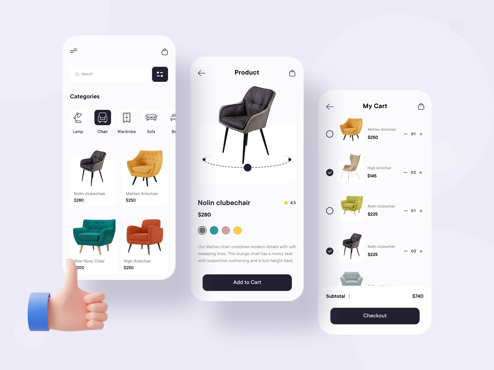 Furniture E-Commerce App Concept by Sakib Al Hasan on Dribbble