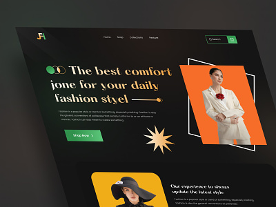 E - Commerce Landing Page branding clothing store e commerce ecommerce business ecommerce shop fashion home page landing page logo online shopping shopify ui website website design