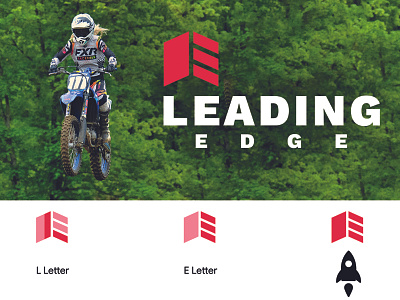 Development and monitoring company logo: LEADING EDGE branding logo counseling development logo design