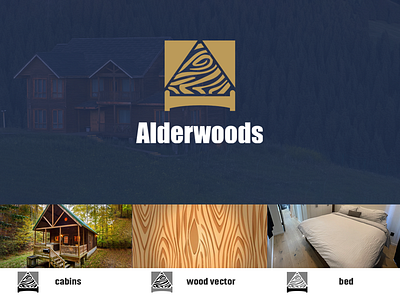 Alderwoods company logo brand branding logo edentity hostel logo hotel logo house logo logo wood logo wooden house logo