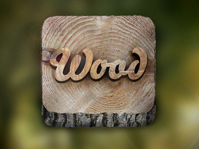 Wood Icon 3d icon wood icon