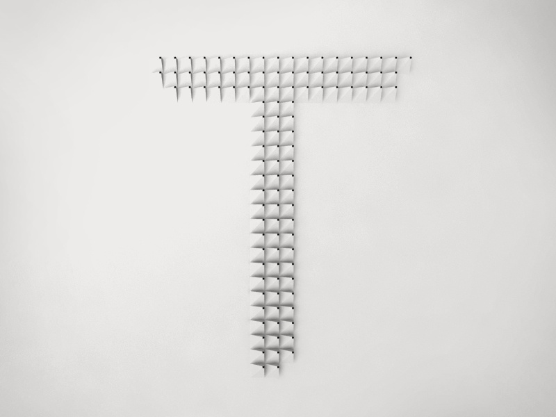 Triangle T triangles white typography type