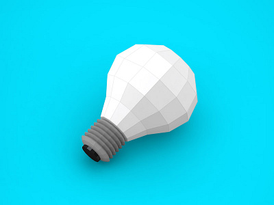 Origami light bulb light light bulb low poly origami