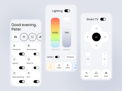 Smart home — app concept app brutalism design minimalism mobile remote control smart device smart home ui ux
