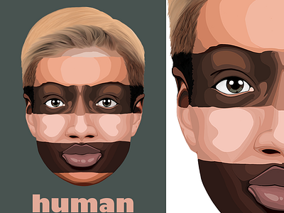 Human art design illustration