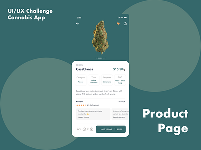 UI/UX Challenge - Cannabis App app design challenge ui ux