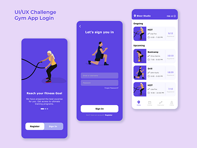 UI/UX Challenge: Gym App Login design challenge gym app ui ux