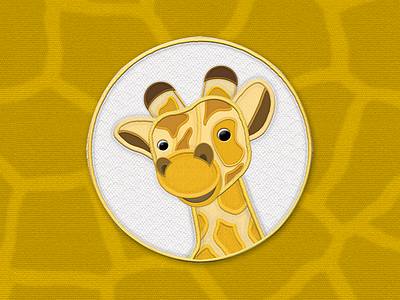 Patch the Giraffe embroidery giraffe photoshop