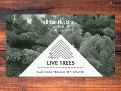 Live trees business card
