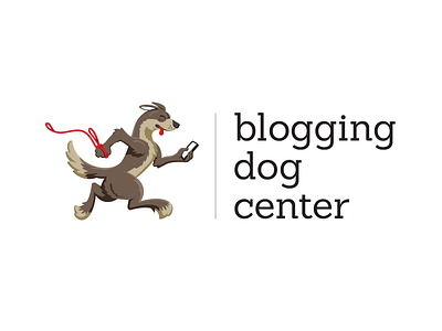 Blogging Dog Center dog dog walking logo