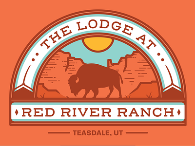 Red River Ranch Badge branding illustration