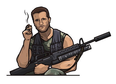 Arnold/Predator Illustration illustration