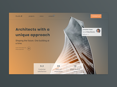 Architecture design landing page