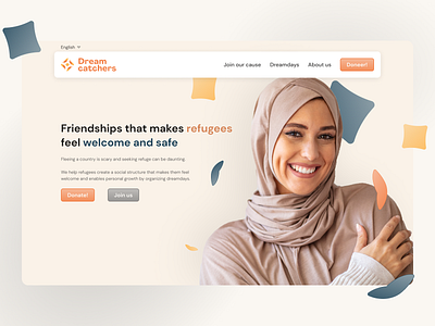 Social non-profit design landingpage moslim ngo non-profit refugee refugees ui uidesign ux uxdesign webdesign