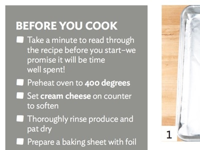 Step 0: food ideal sans print steps