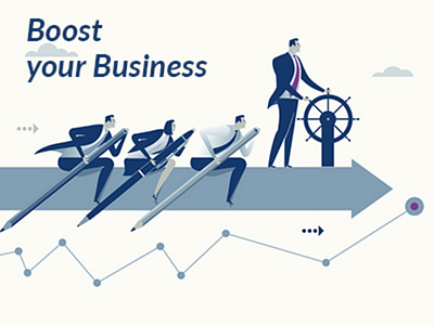 Boosts your business boosts poster growt poster