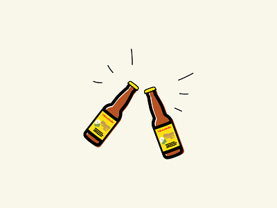 cerveza, por favor beer beers bottle cerveza cheers drawing drinks happy birthday happy hour illustration mexico pacifico vector