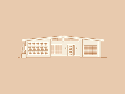 Mid Century design home home design house illustration line drawing mid century mid century design mid century house mid century modern vector