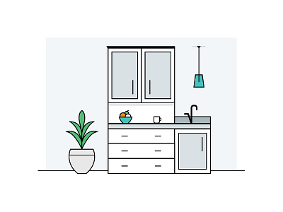 Cabinets! cabinets diy how to illustration kitchen popup process steps ui uiux