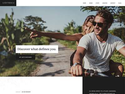 Wine Website black and white design experience homepage lifestyle responsive travel ui ux web design website wine