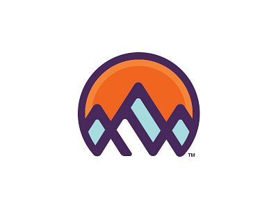 WIP Mountain geometric icon mark mountain orange range