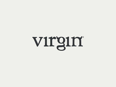 Virgin alcohol branding gin old style playful typography wordmark