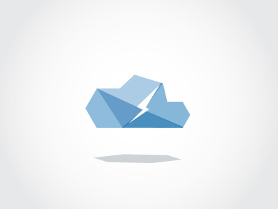 IT cloud blue cloud geometry illustration logo polygonal vector