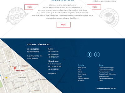 Footer geometry home page translation agency web design